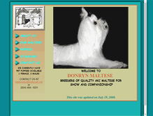 Tablet Screenshot of donrynmaltese.com